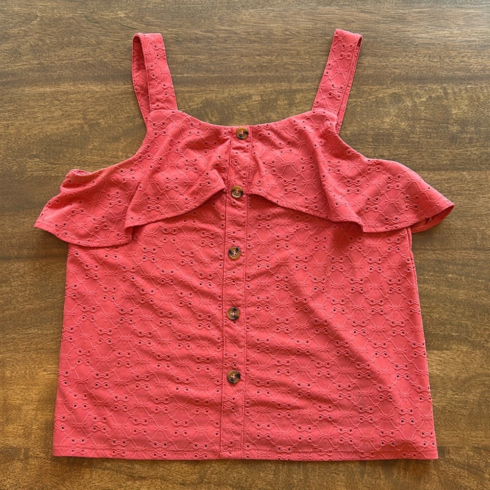 Wallflower ruffle tank top size large